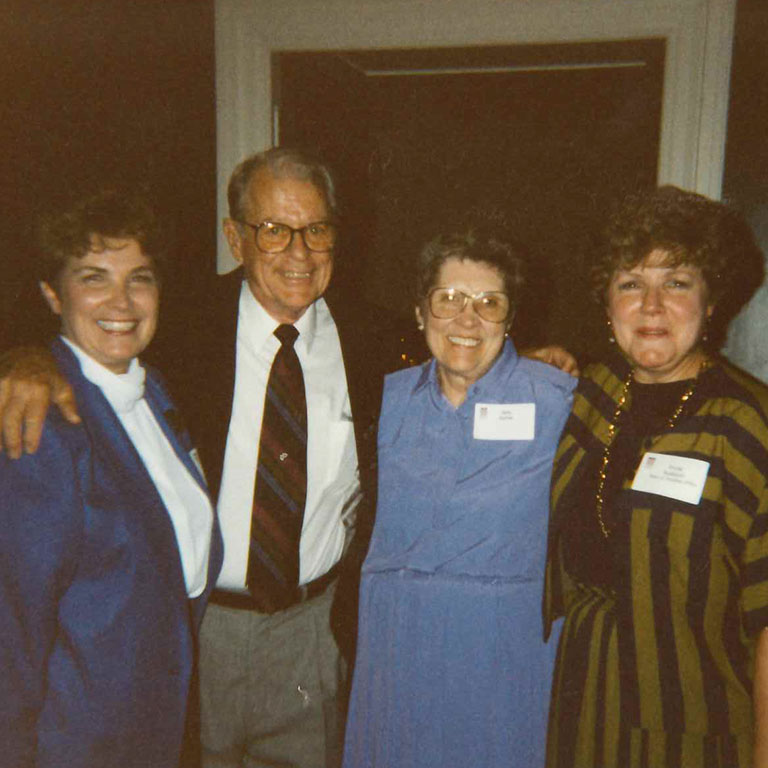 Linda with John Buhner, former IUPUI Dean of Faculties, his wife Betty and Linda's former colleague Shirley Nusbaum.