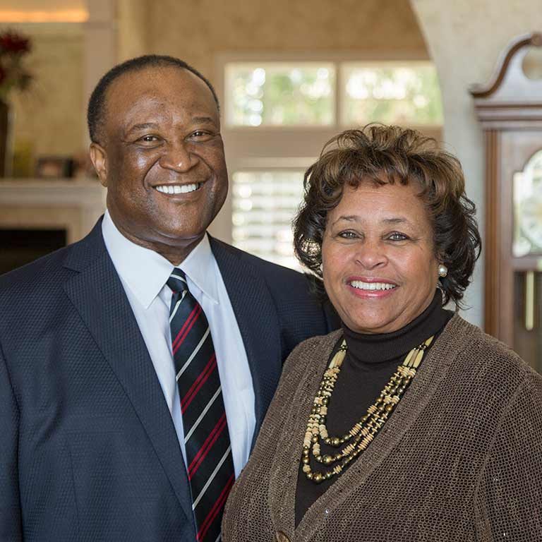 Lacy Johnson and his wife Patricia.